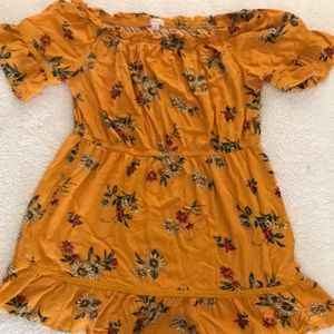 Xhilaration floral off the shoulder dress